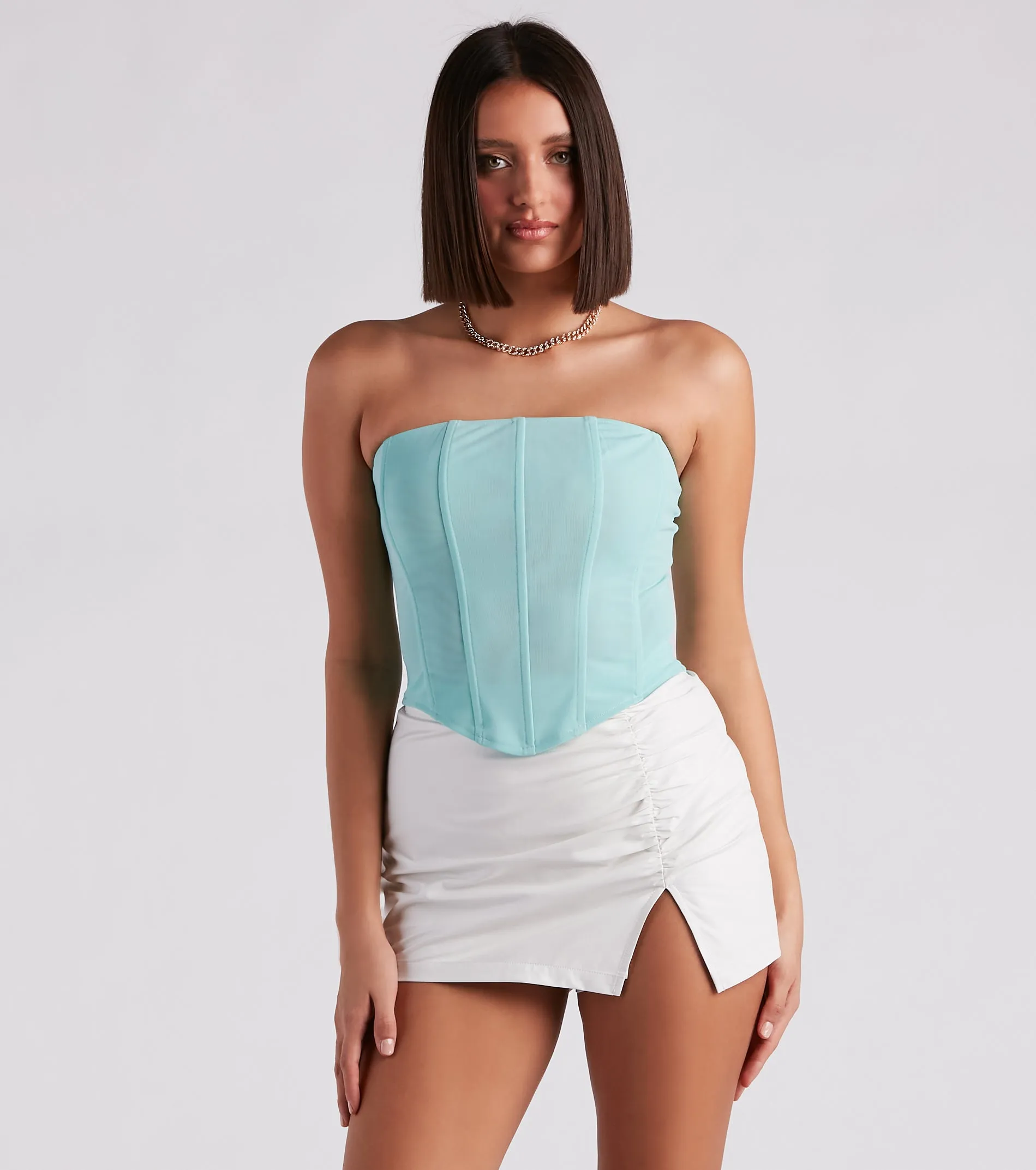 CLEARANCE - Hot Stuff Strapless Mesh Bustier sold by Windsor