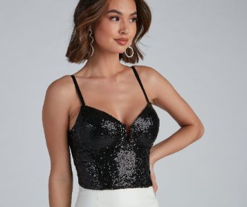 Bring The Dazzle Sequin Bustier sold by Windsor