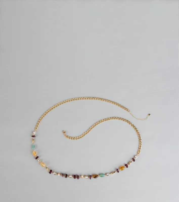 New Obsession Beaded Stone Chain Belt sold by Windsor