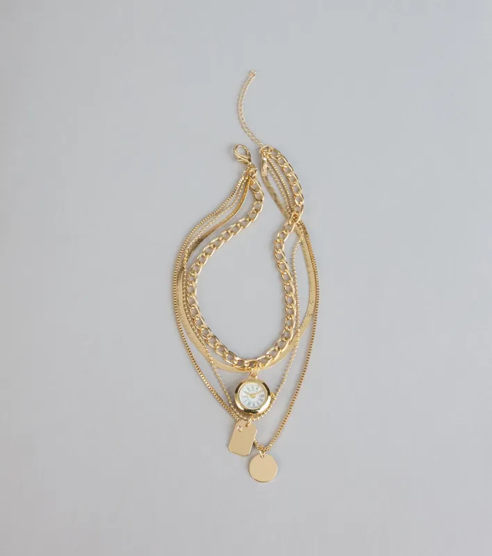 Time After Time Layered Necklace sold by Windsor