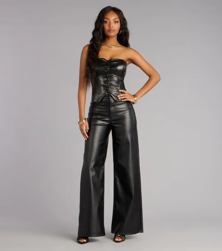 Too Cool High-Rise Wide Leg Pants sold by Windsor