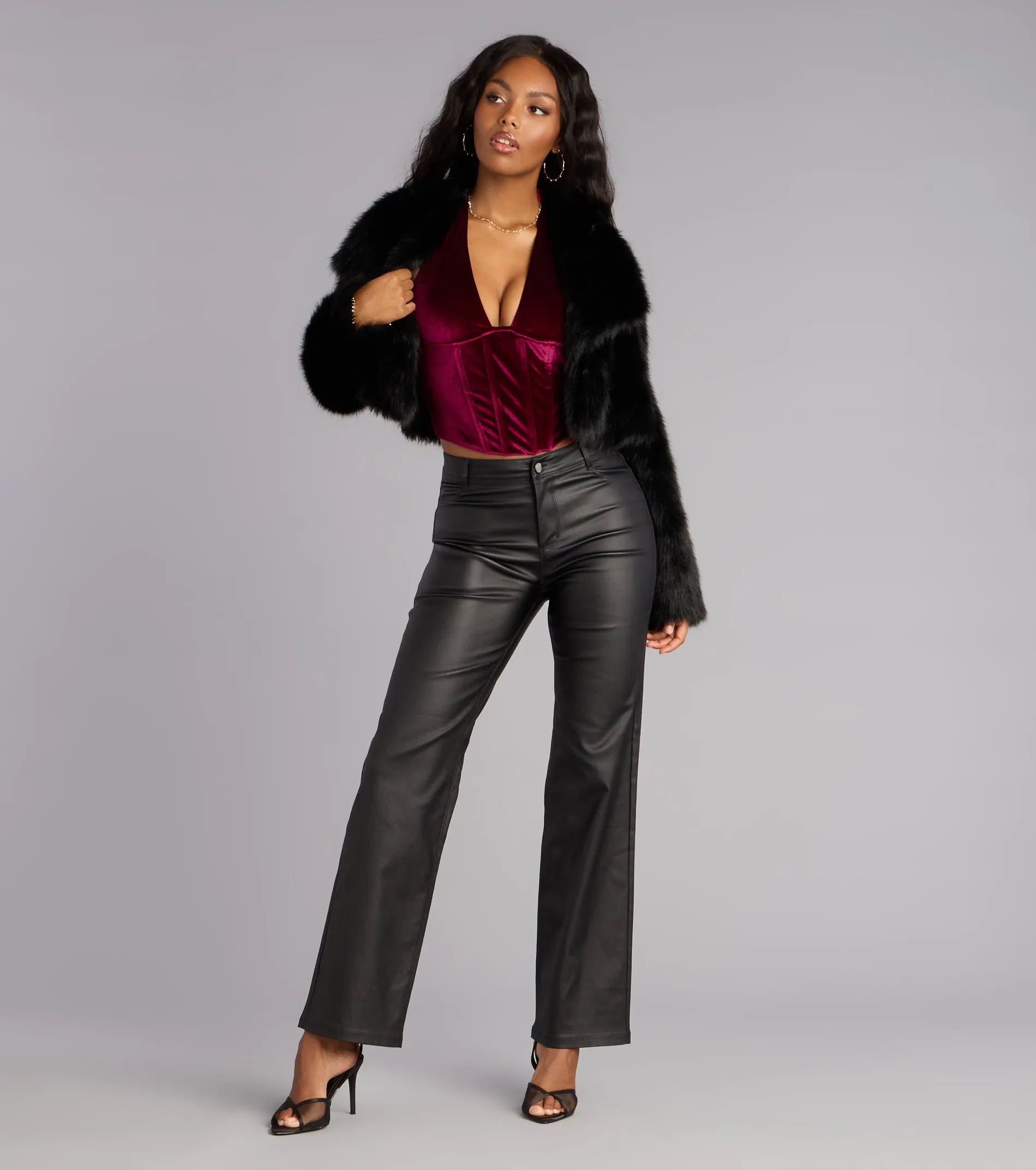 Velvet Crush Halter Bustier Top sold by Windsor product image thumbnail 3