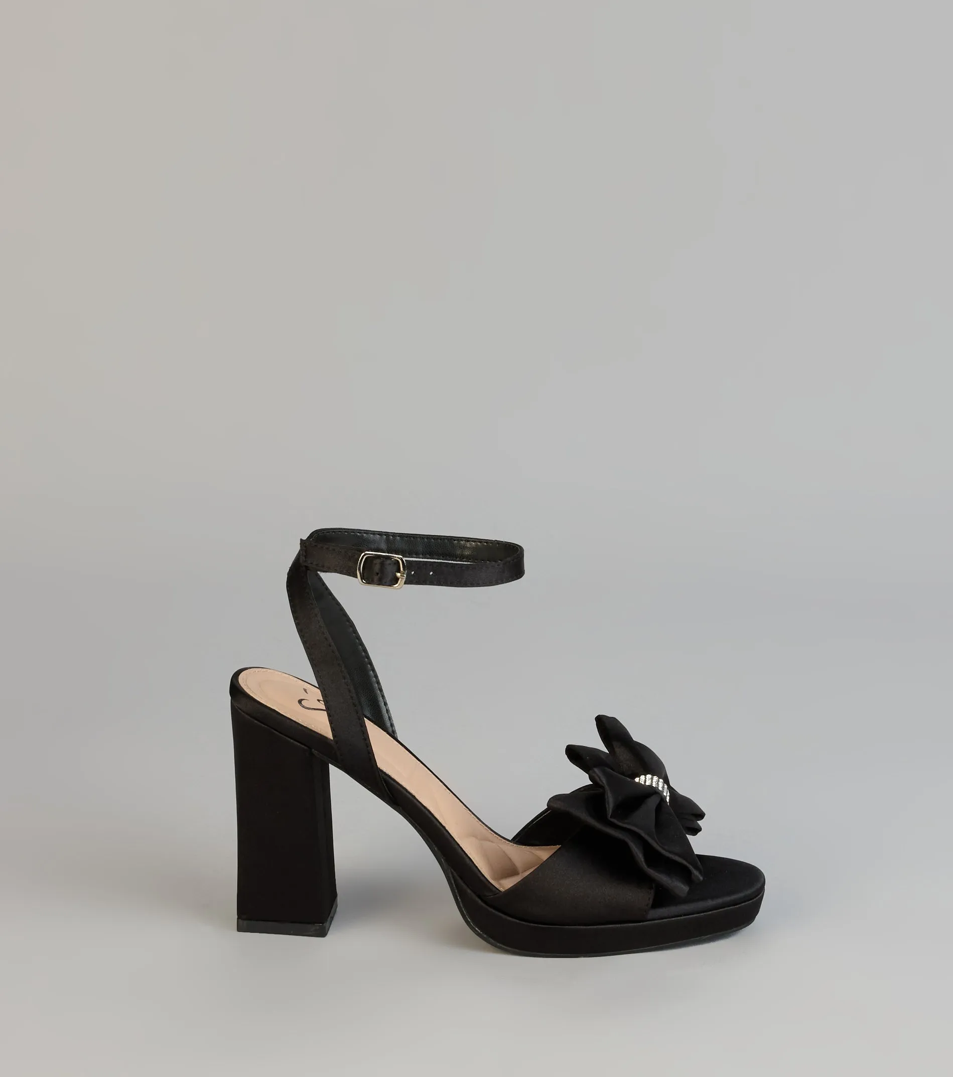 RSVP Luxe Rhinestone Bow Satin Heels sold by Windsor product image thumbnail 2