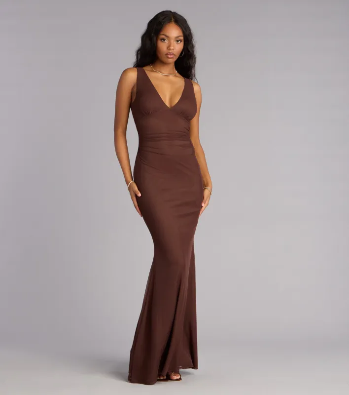 Erica Mesh Open Back Mermaid Formal Dress sold by Windsor