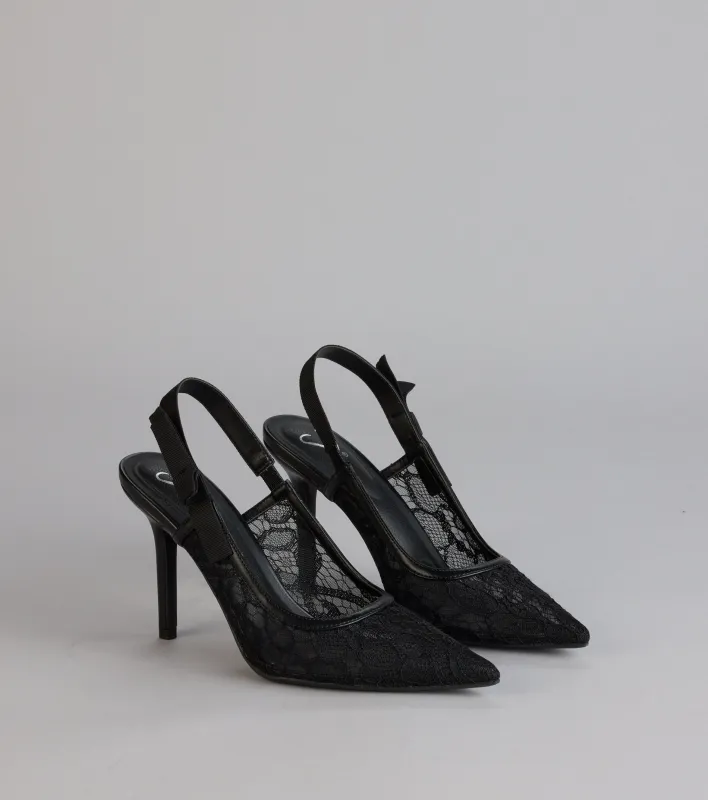Delicate Drama Stiletto Slingback Pumps sold by Windsor