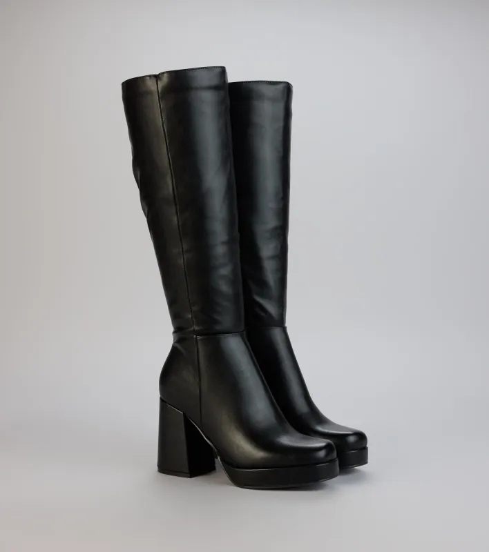 Icon Status Platform Knee Boots sold by Windsor