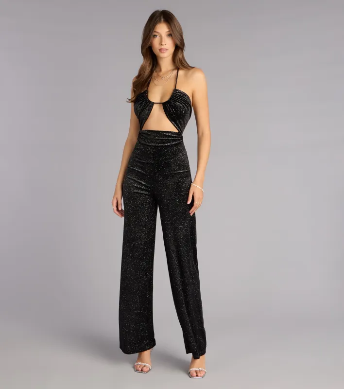 Moonlit Velvet Halter Jumpsuit sold by Windsor