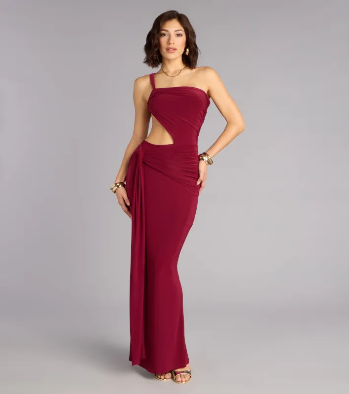 Bold Curve One-Shoulder Maxi Dress sold by Windsor