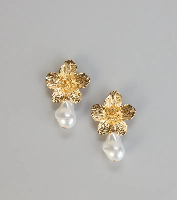Blossom Kiss Floral Pearl Earrings sold by Windsor