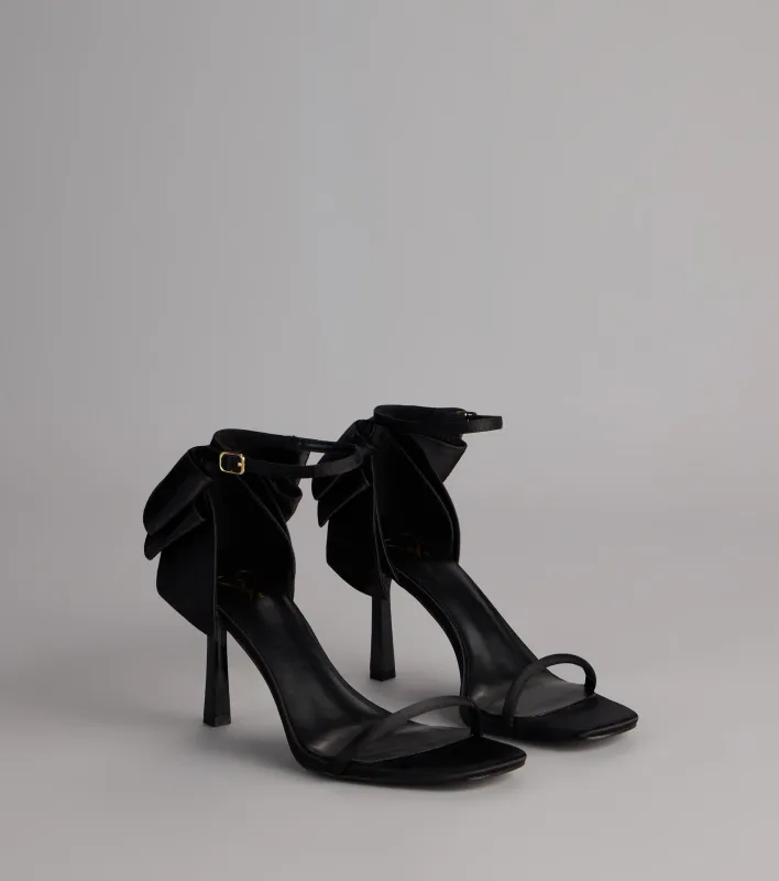 Sweet Finish Satin Bow Heels sold by Windsor