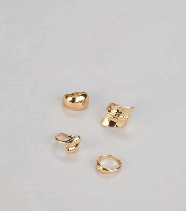 Sculpted Shine Ring Set sold by Windsor