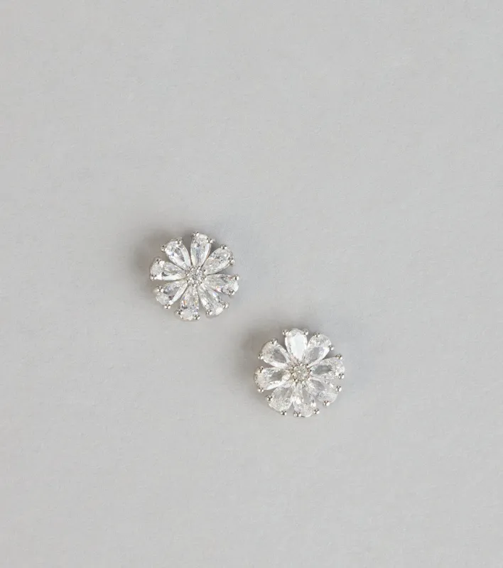 Glam Blossom Floral Stud Earrings sold by Windsor