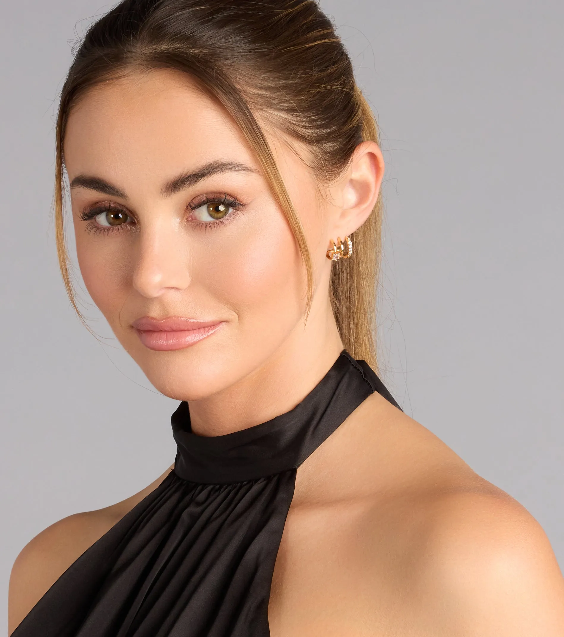 Spark Curve Rhinestone Earring Cuff sold by Windsor product image thumbnail 2