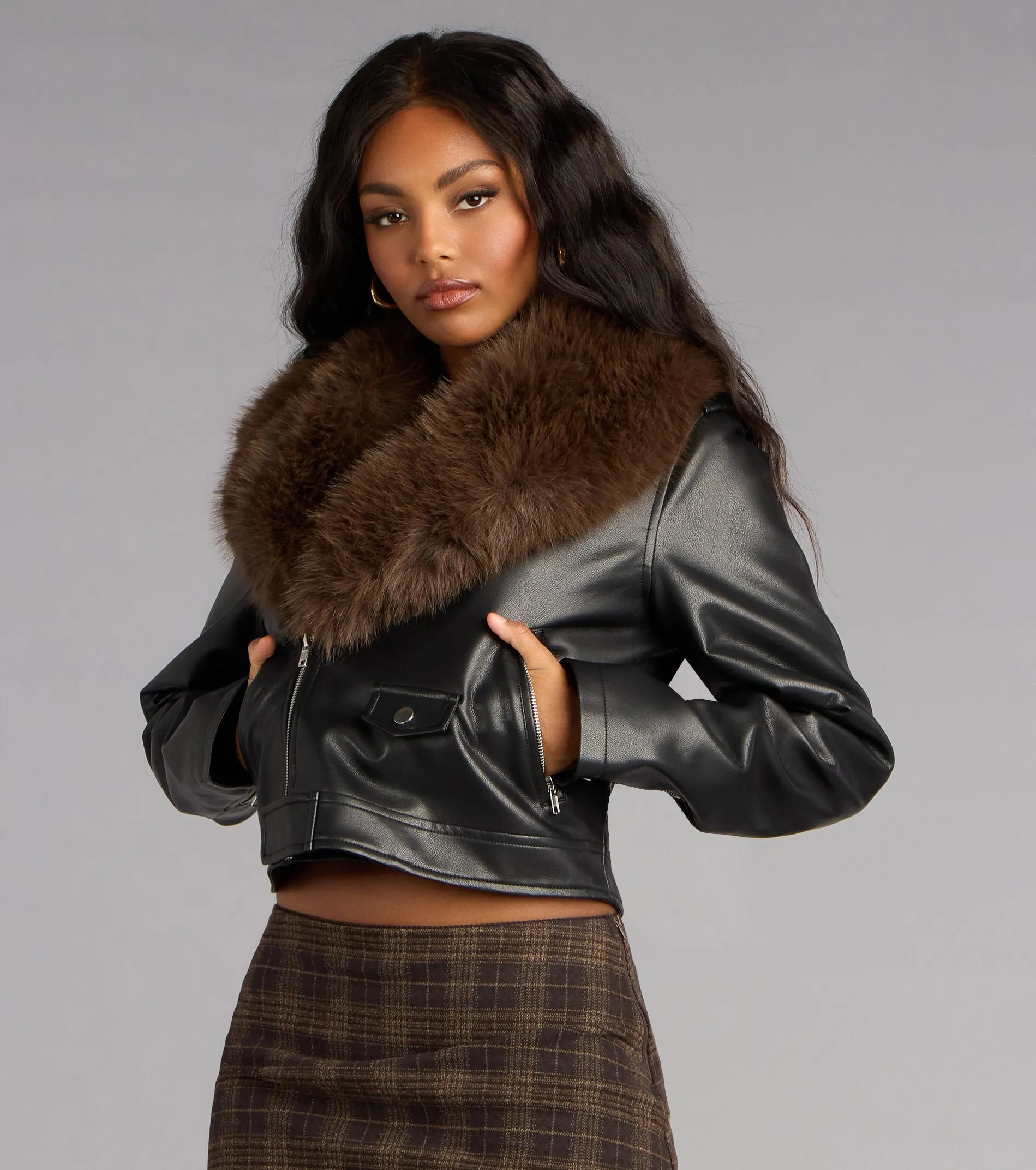 Too Luxe To Care Removable Faux Fur Jacket sold by Windsor product image thumbnail 4