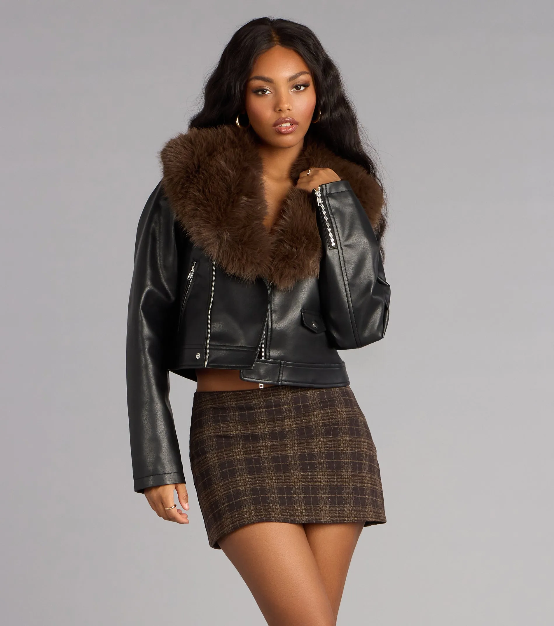 Too Luxe To Care Removable Faux Fur Jacket sold by Windsor