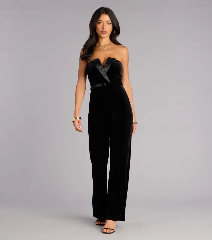 Midnight Luxe Velvet Jumpsuit sold by Windsor