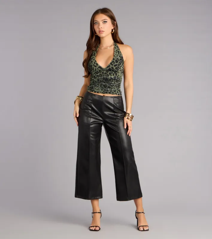 The Icon Faux Leather Capri Pants sold by Windsor