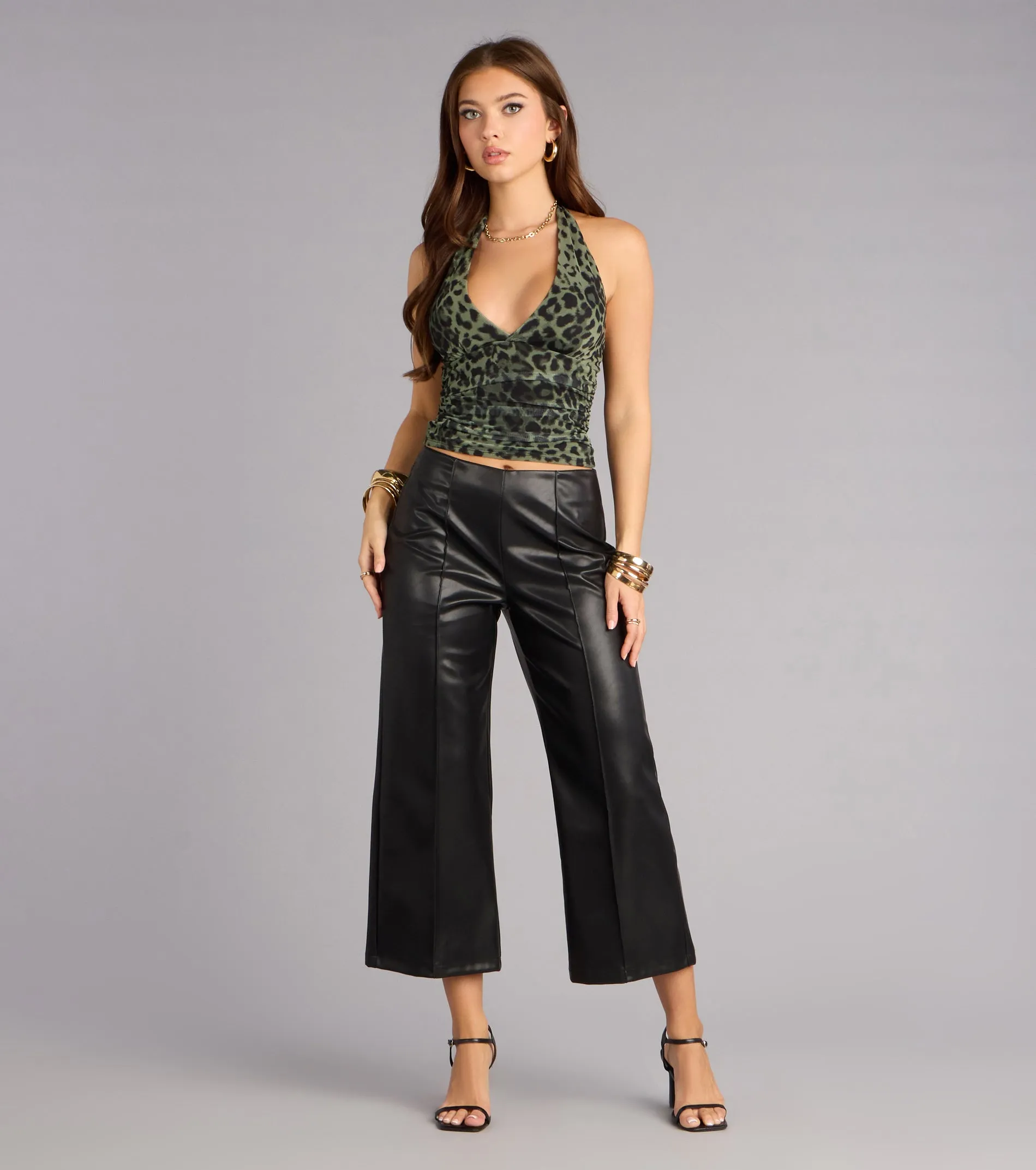 The Icon Faux Leather Capri Pants sold by Windsor