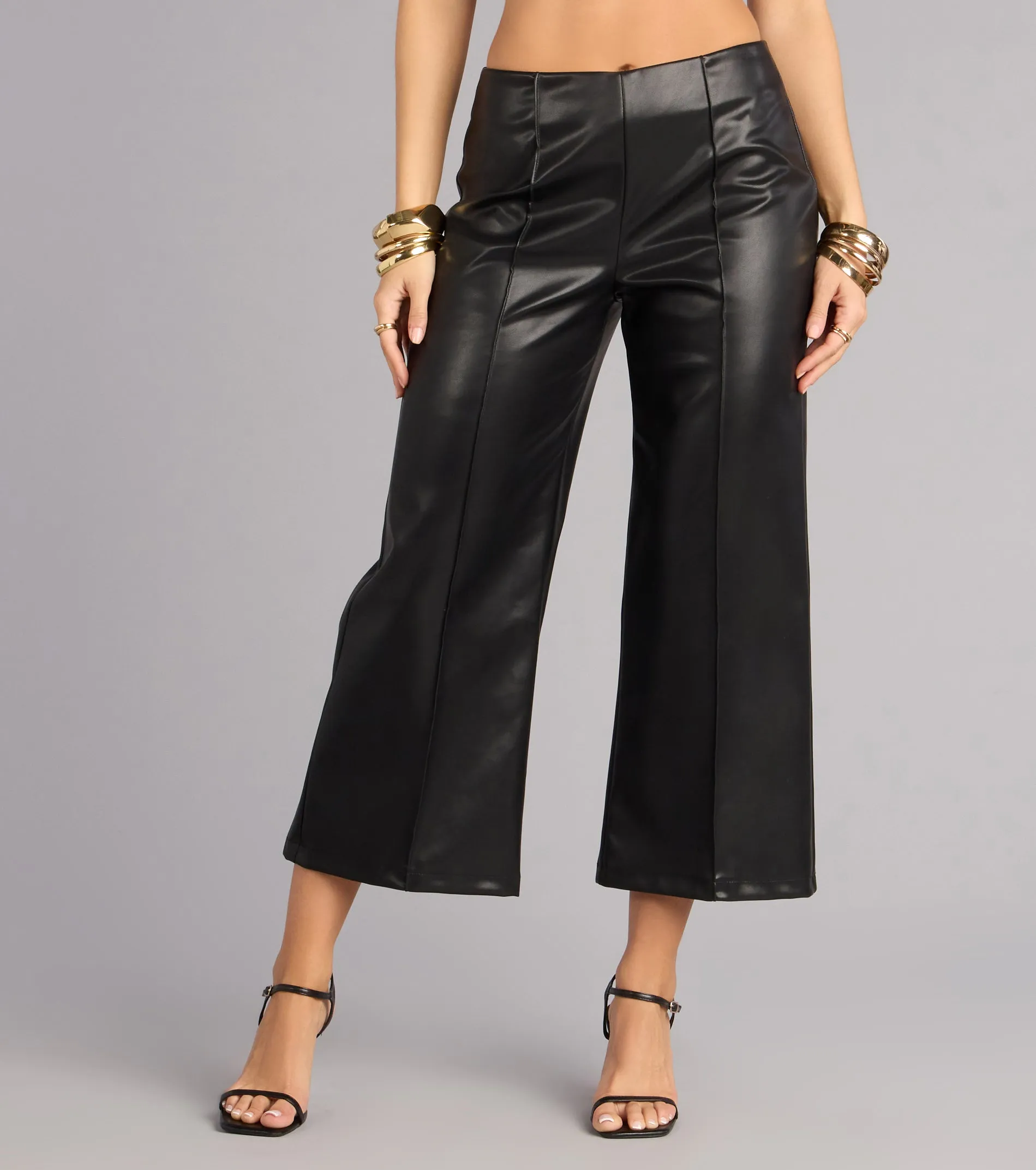 The Icon Faux Leather Capri Pants sold by Windsor product image thumbnail 3