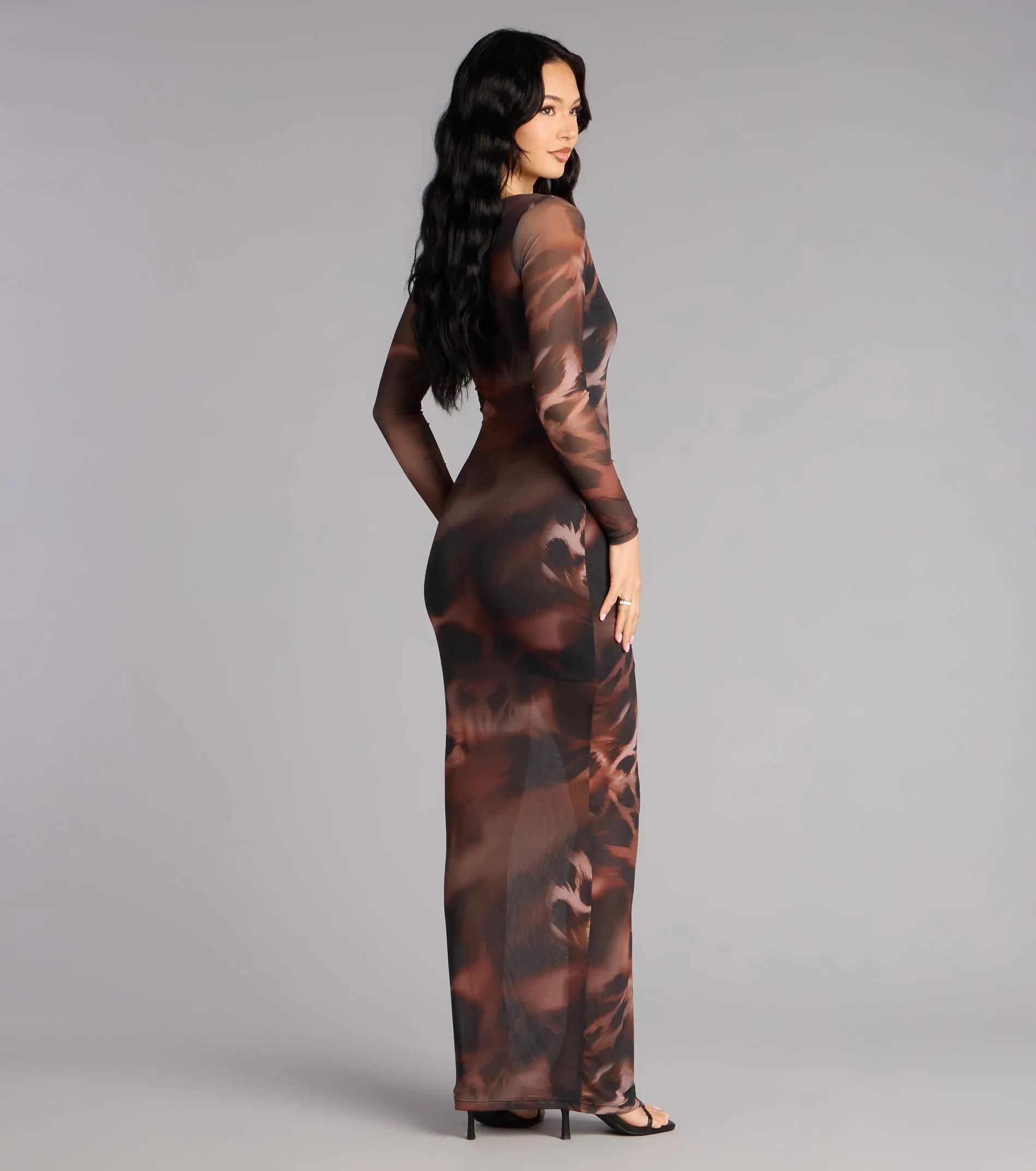 Untamed Glam Mesh Maxi Dress sold by Windsor product image thumbnail 2