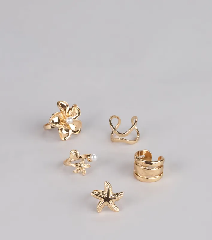 Sea Treasure Five-Pack Ring Set sold by Windsor