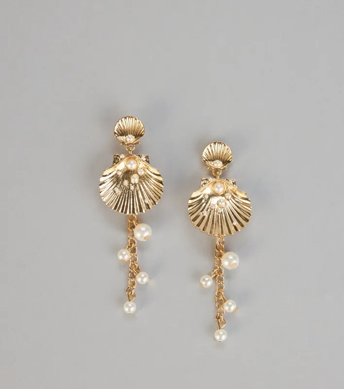 Ocean Glow Pearl Shell Earrings sold by Windsor