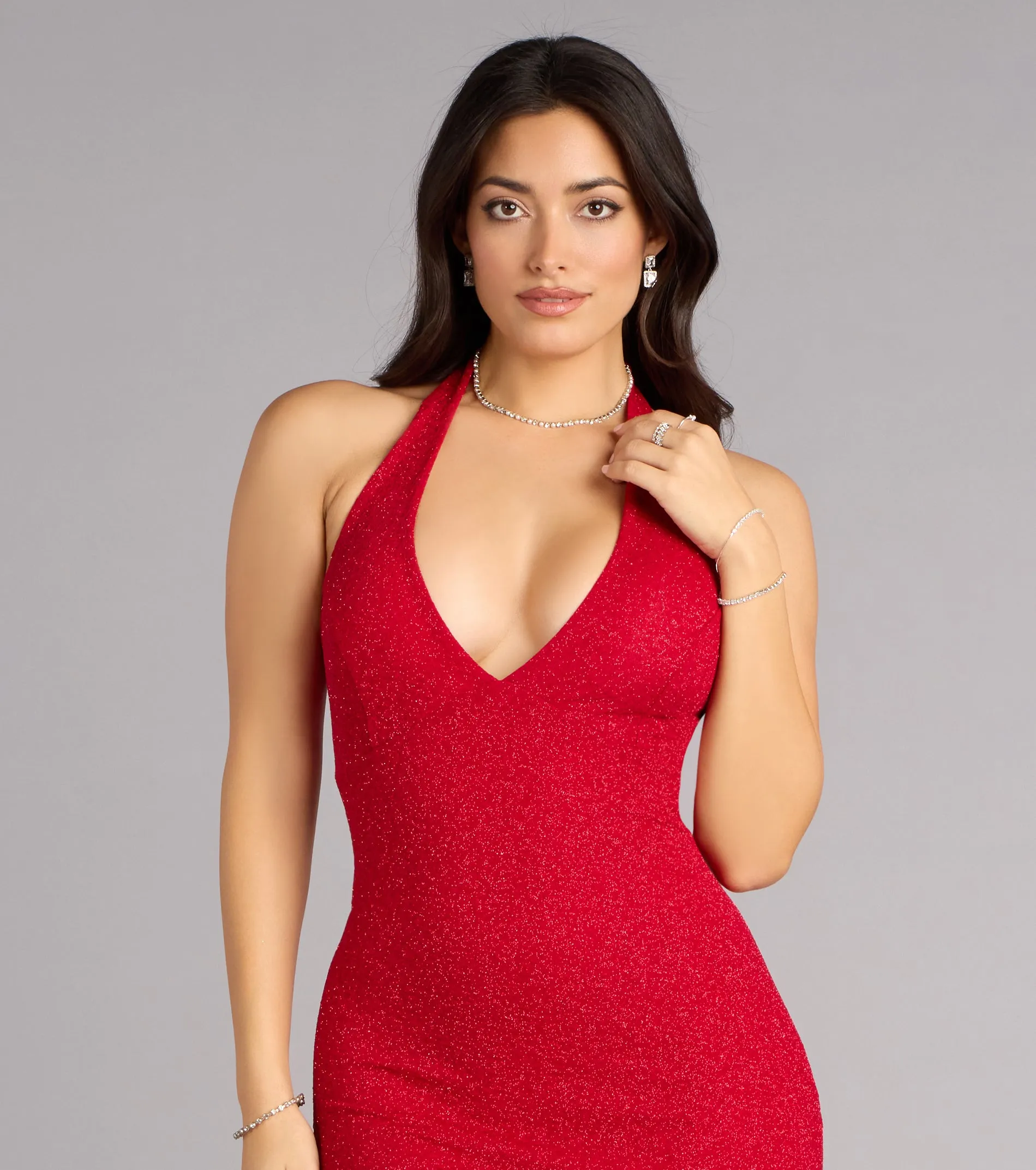 Cleo Glitter Knit Mermaid Formal Dress sold by Windsor product image thumbnail 3