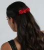 Timeless Satin Flower Rose Hair Clip sold by Windsor