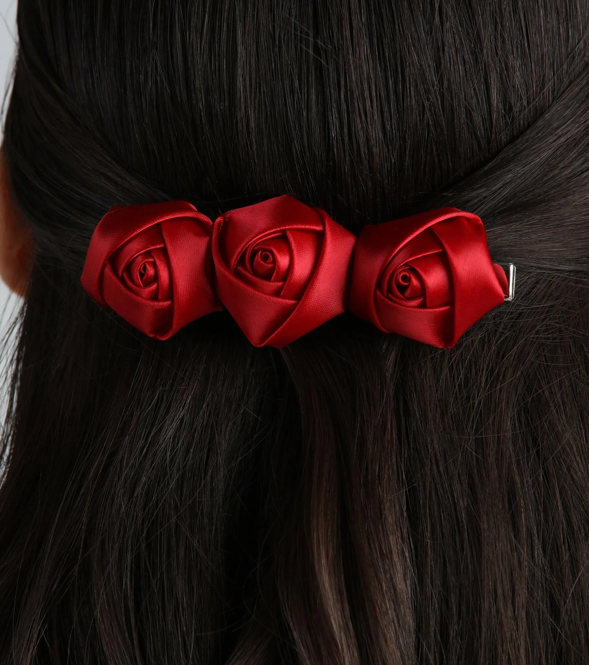 Timeless Satin Flower Rose Hair Clip sold by Windsor product image thumbnail 2