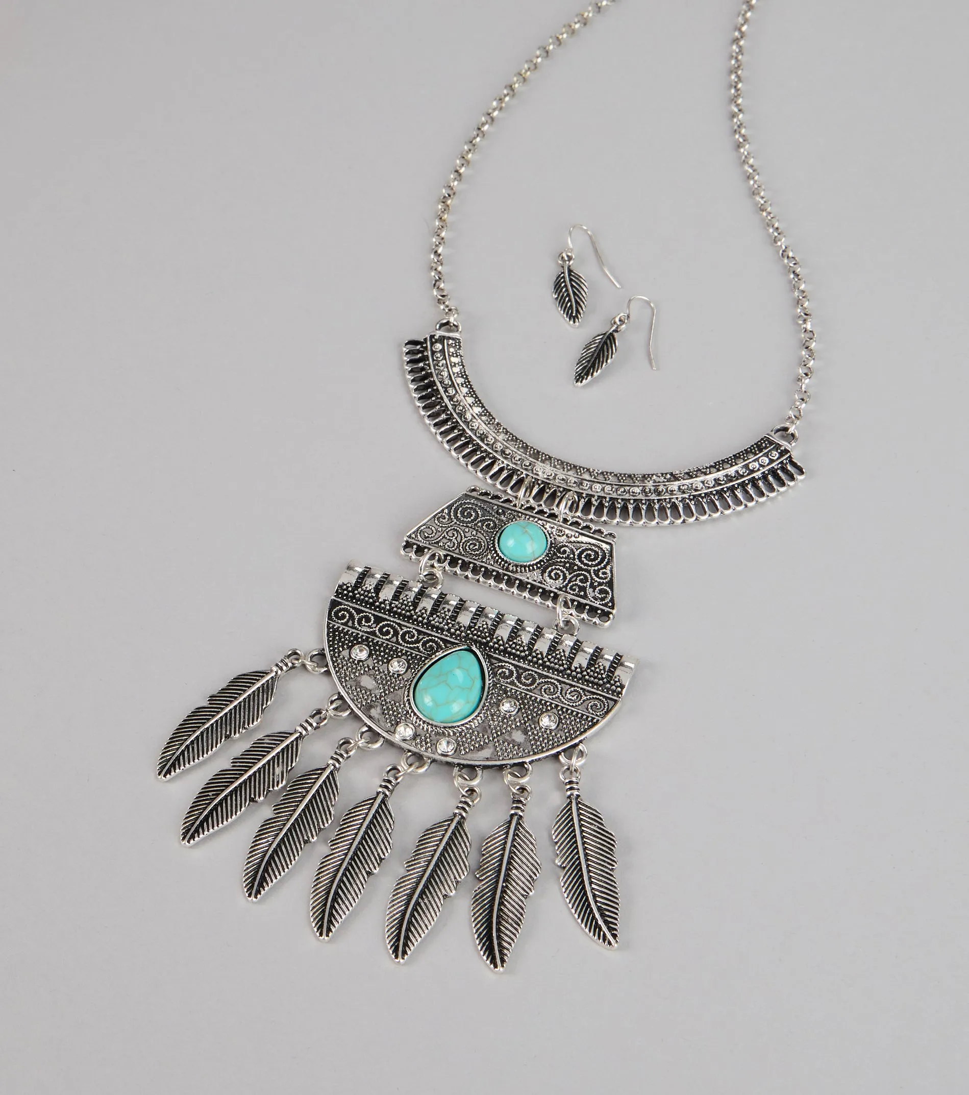 Boho Bloom Necklace And Earrings Set sold by Windsor product image thumbnail 2