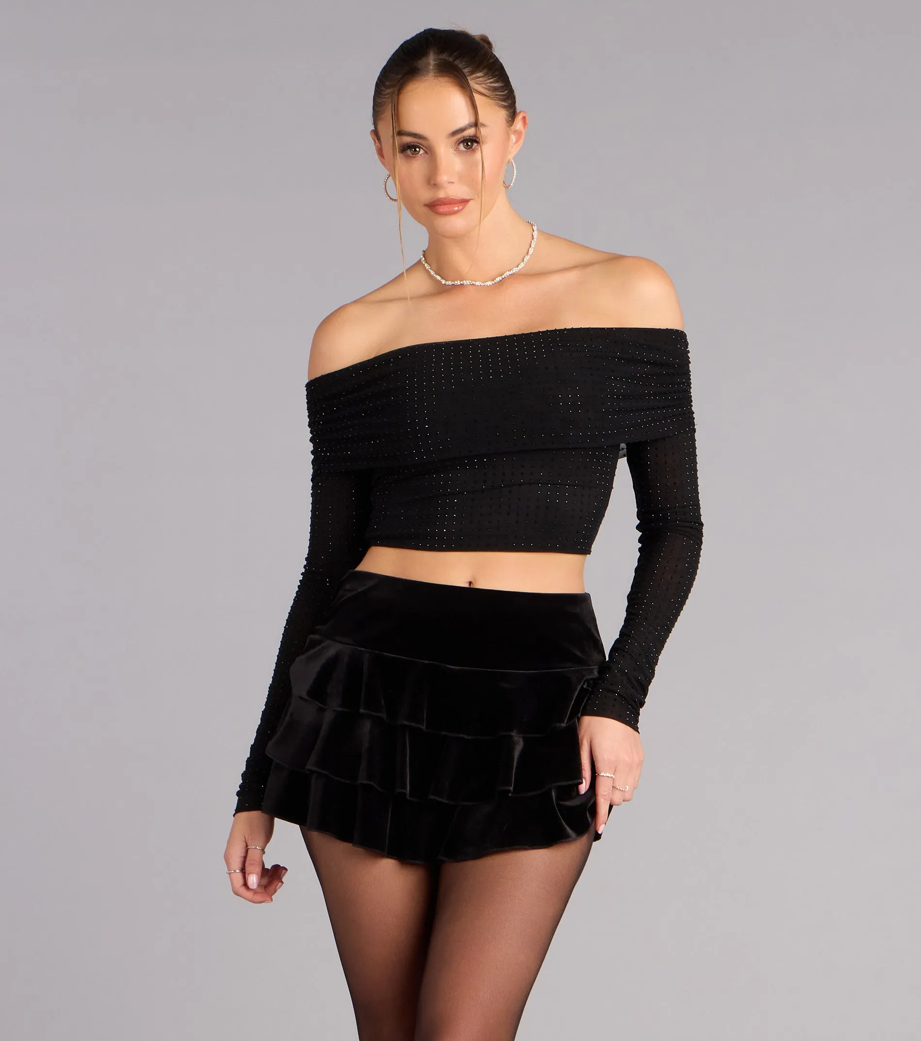 Shimmer Ease Off-The-Shoulder Top sold by Windsor