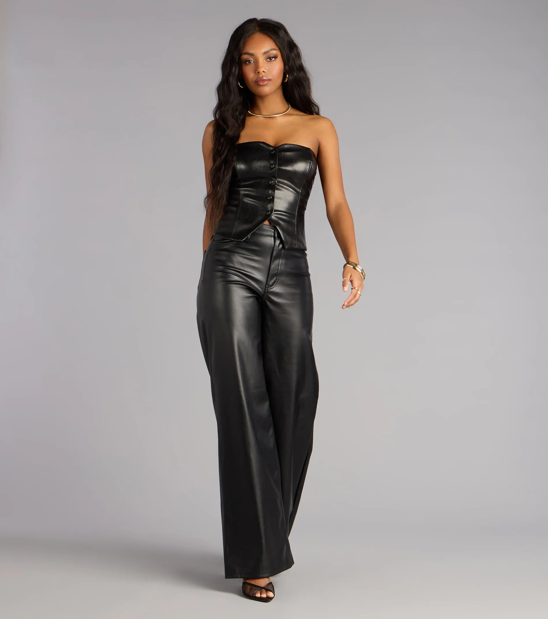 Sleek Rebel Strapless Crop Top sold by Windsor product image thumbnail 3