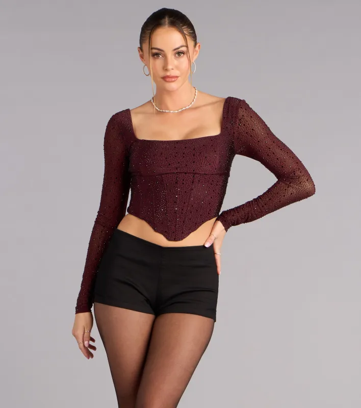 Glow Curve Long Sleeve Corset Top sold by Windsor