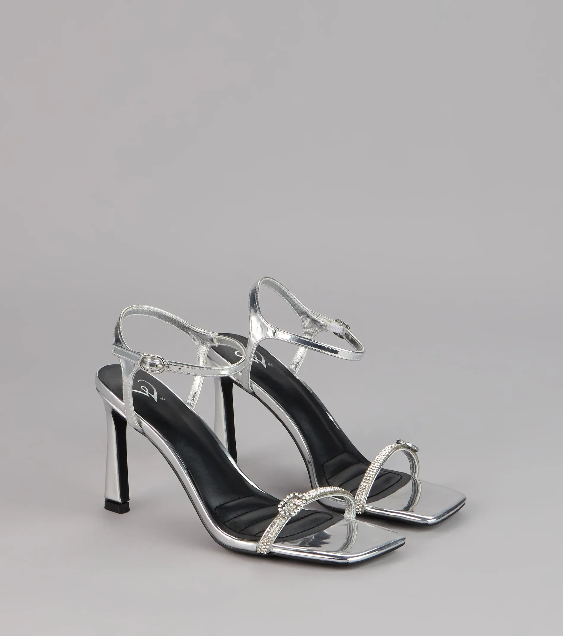 Shine Hour Rhinestone Strap Stiletto Heels sold by Windsor