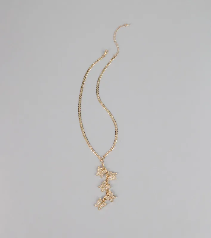 Glimmer Butterfly Chain Necklace sold by Windsor