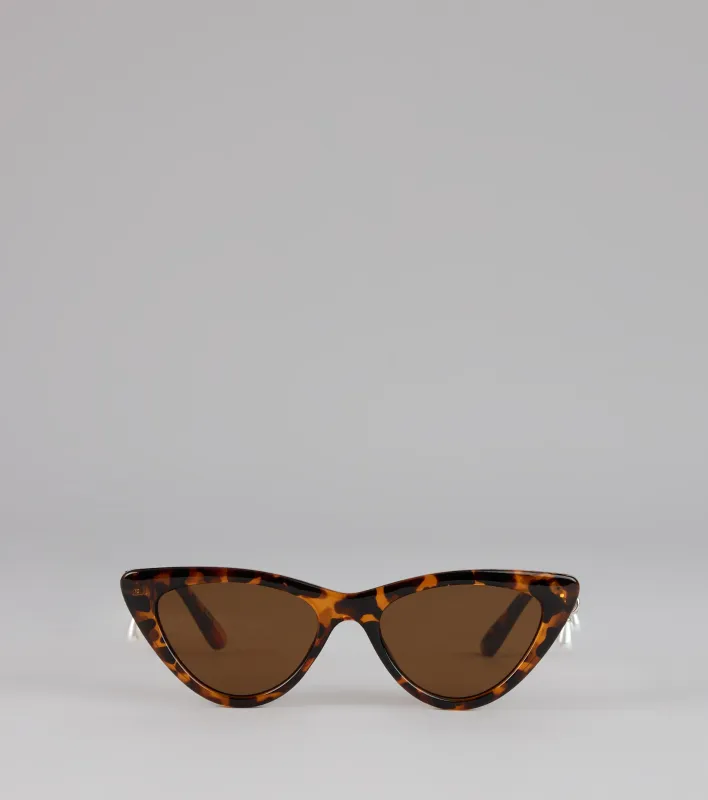 Charm Check Tortoise Cat Eye Sunglasses sold by Windsor
