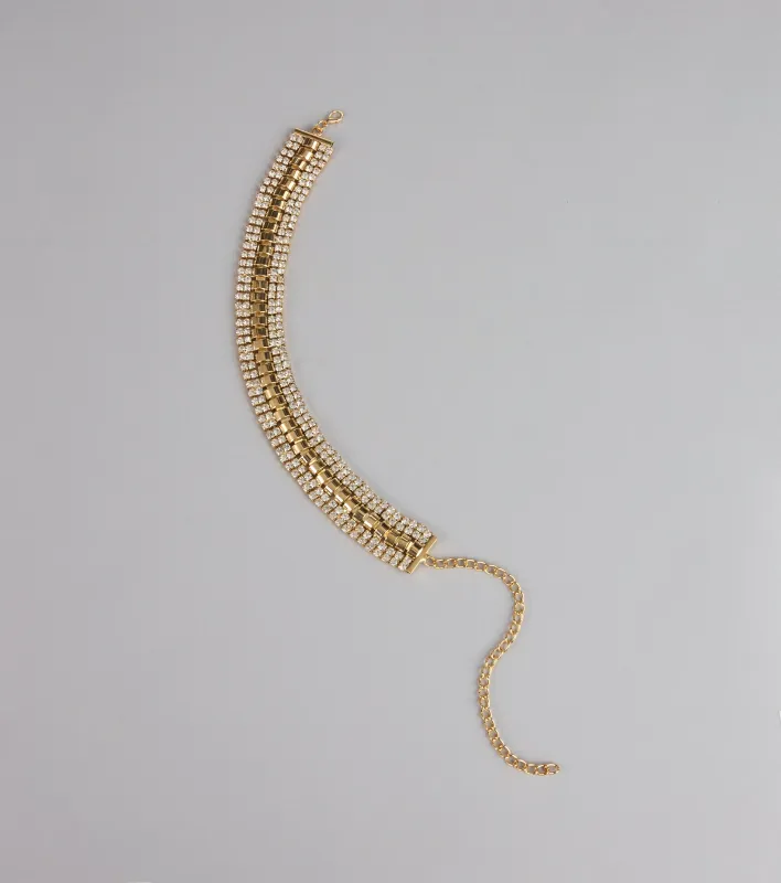 Double Dazzle Rhinestone Choker sold by Windsor