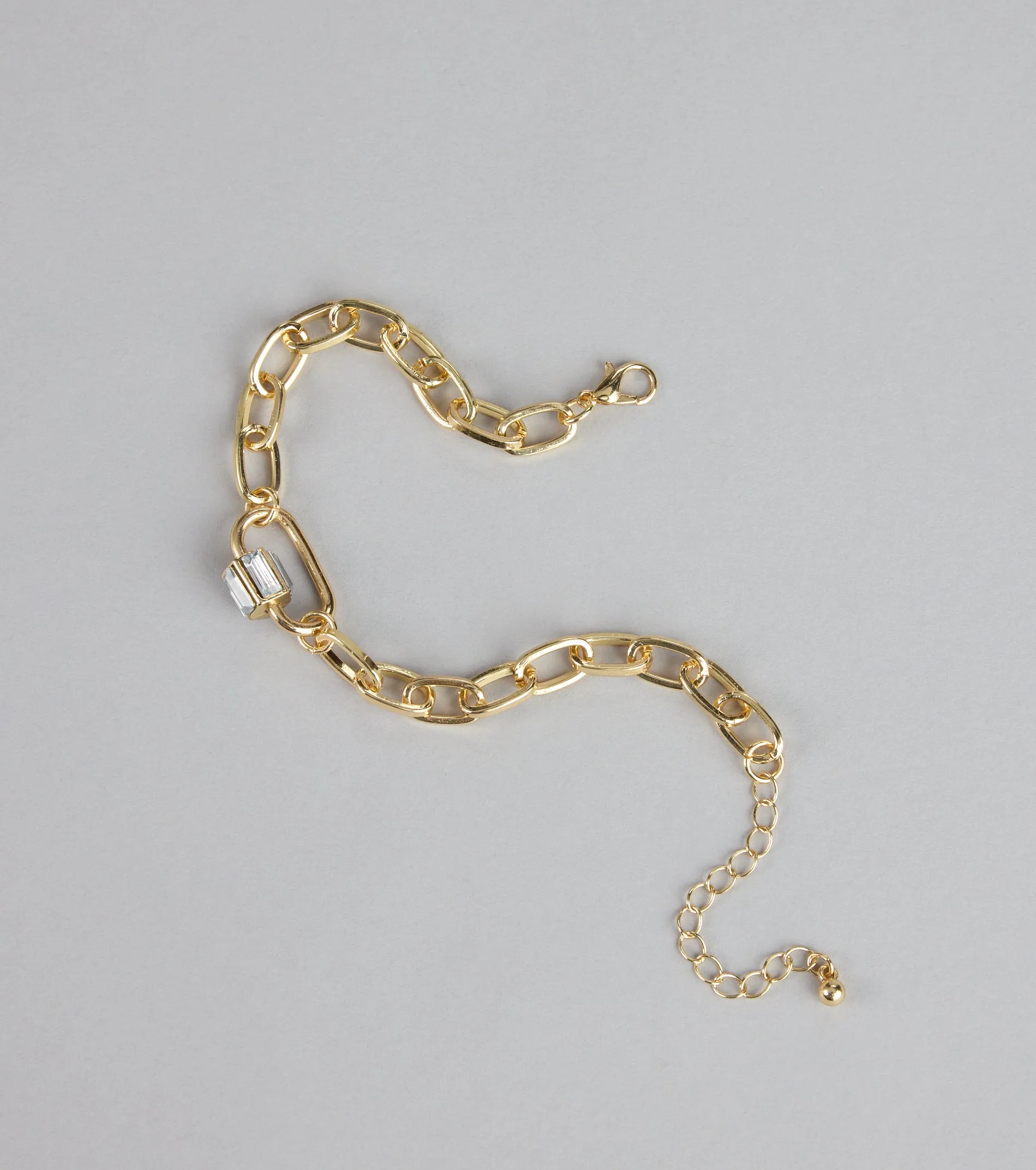 Linked Luxe Rhinestone Chain Bracelet sold by Windsor
