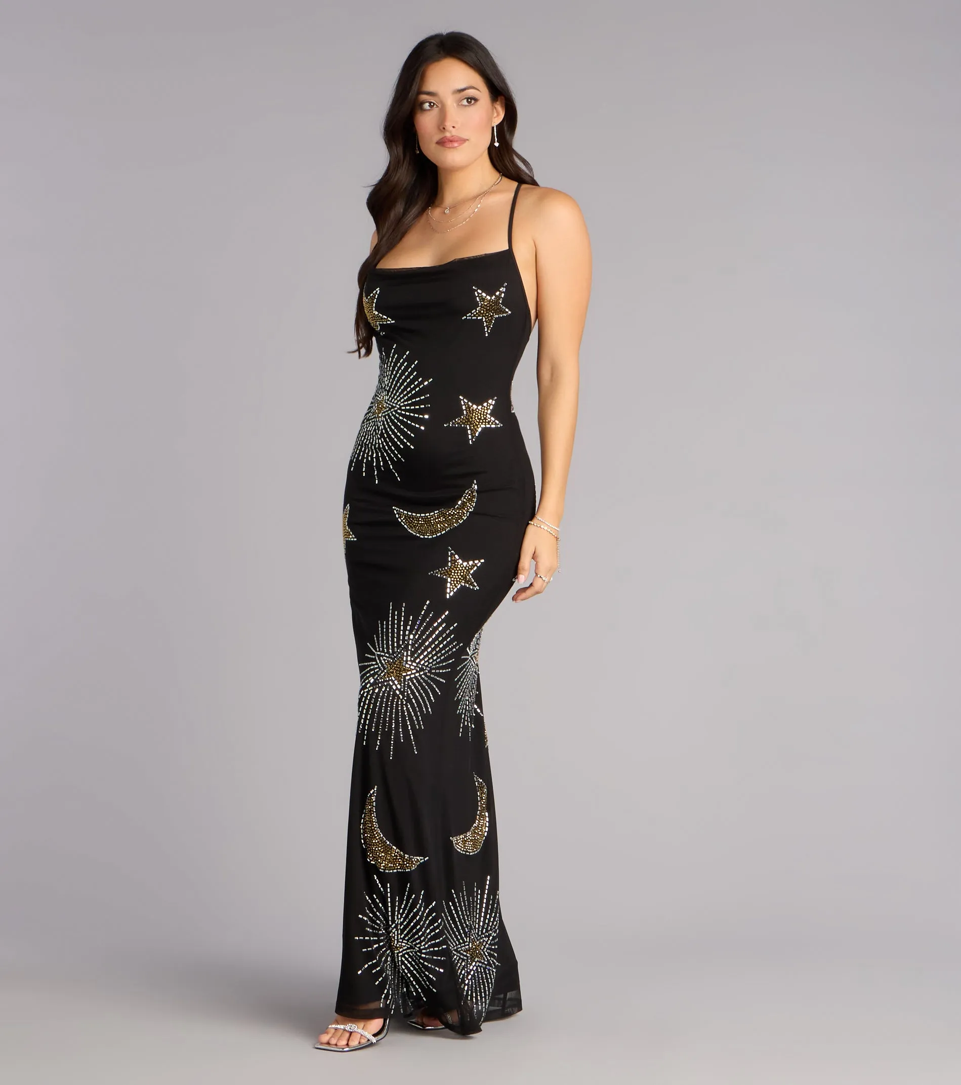 Daniella Celestial Rhinestone Formal Dress sold by Windsor product image thumbnail 5