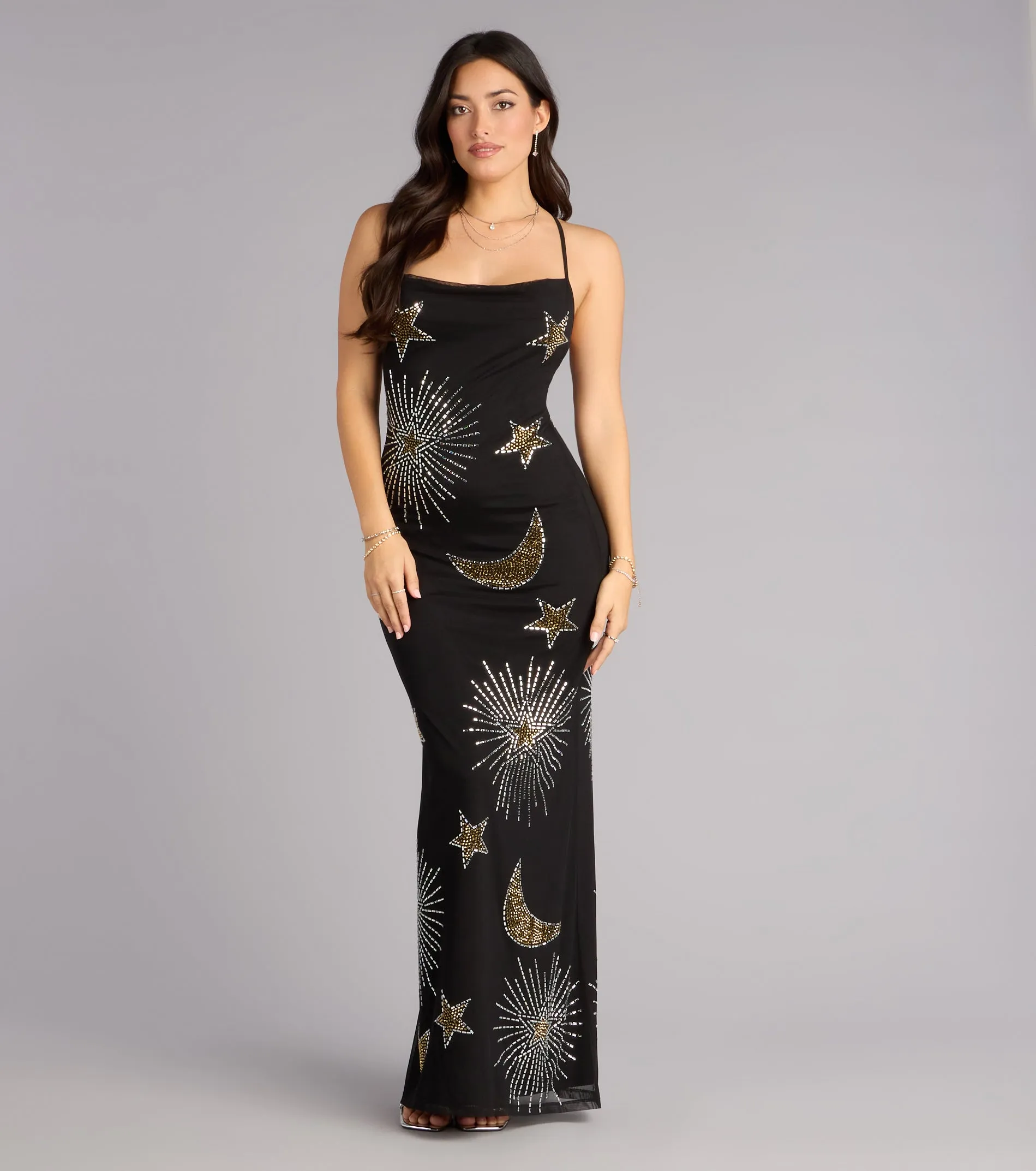 Daniella Celestial Rhinestone Formal Dress sold by Windsor product image thumbnail 2