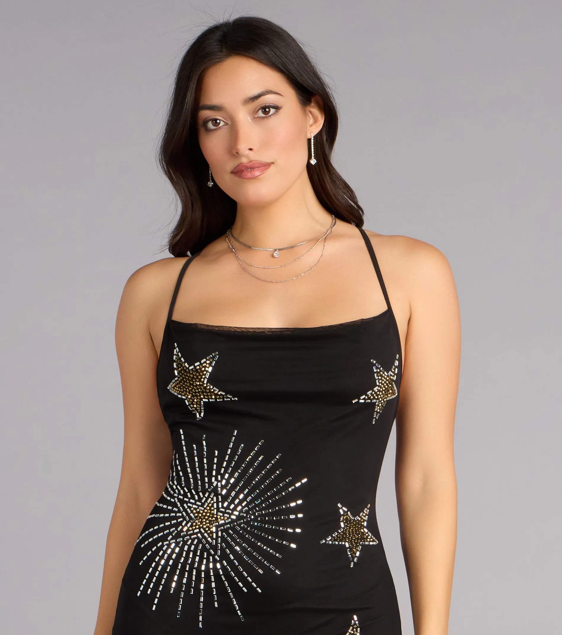Daniella Celestial Rhinestone Formal Dress sold by Windsor product image thumbnail 4