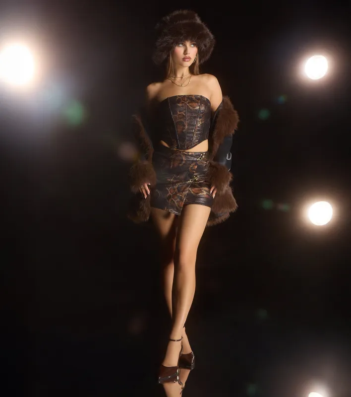 Untamed Energy Animal Print Mini Skirt sold by Windsor