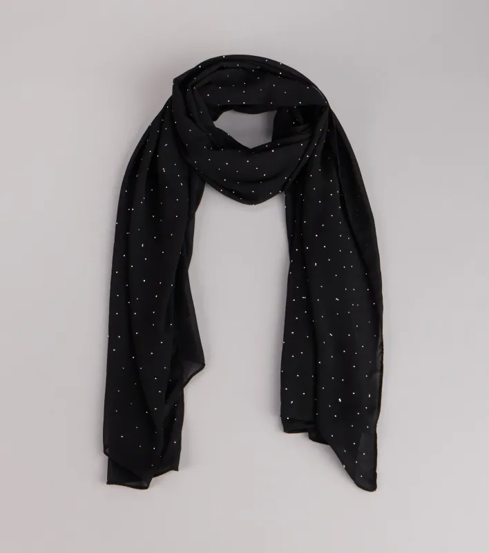 Soft Sparkle Rhinestone Chiffon Scarf sold by Windsor