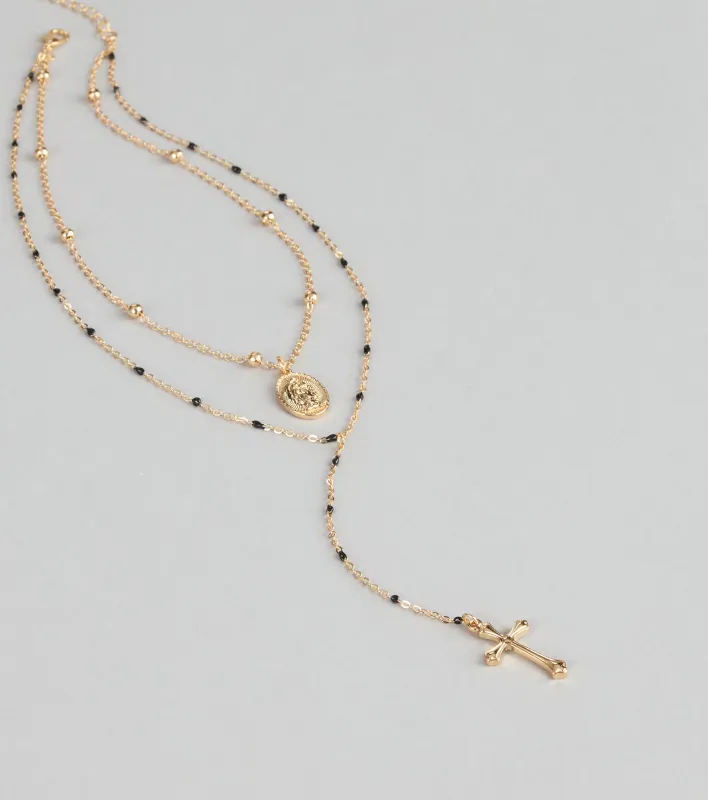 Divine Duo Layered Charm Necklace sold by Windsor