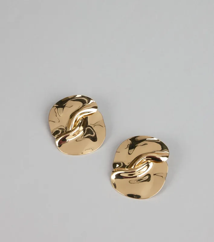 Sculpted Swirl Statement Earrings sold by Windsor
