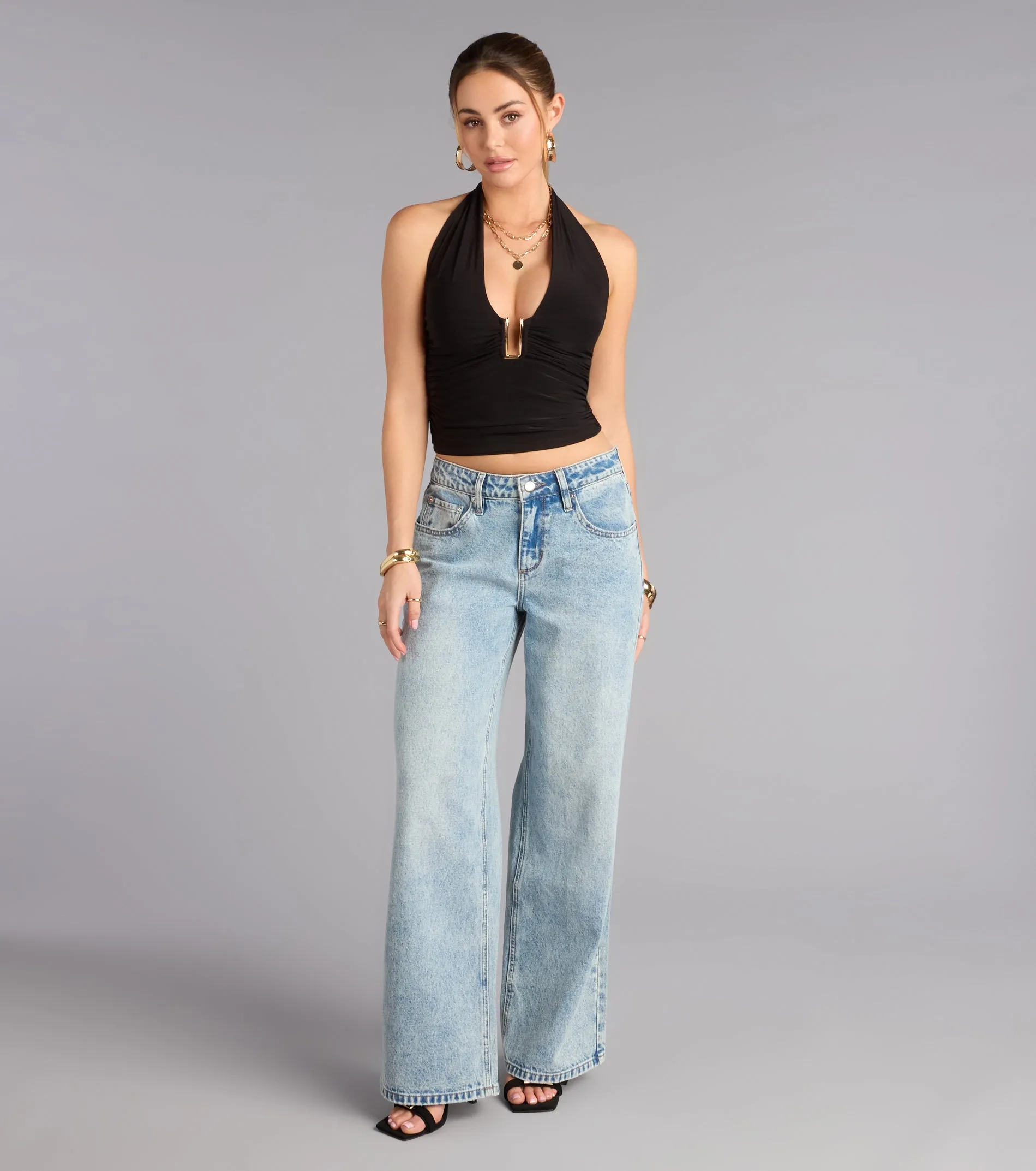 On Repeat Tie Back Halter Top sold by Windsor product image thumbnail 3