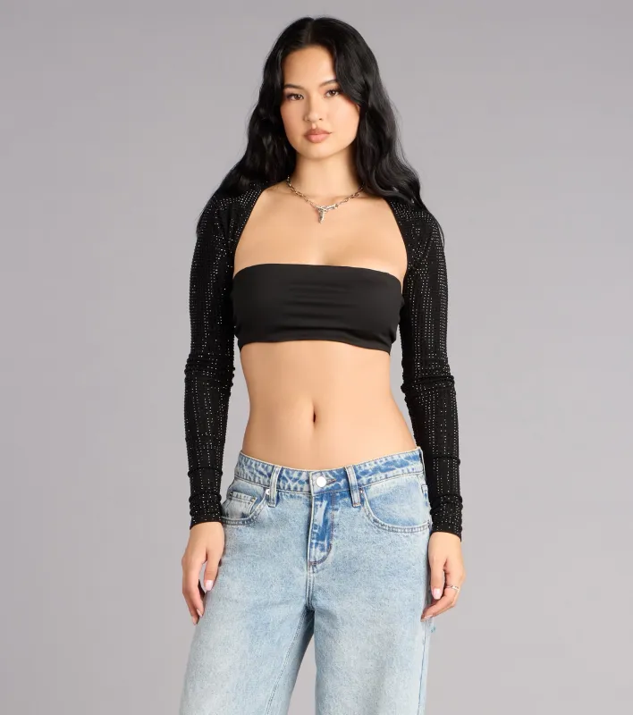 Glow Girl Rhinestone Bolero sold by Windsor