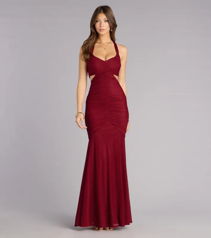 Giana Ruched Mesh Mermaid Dress sold by Windsor