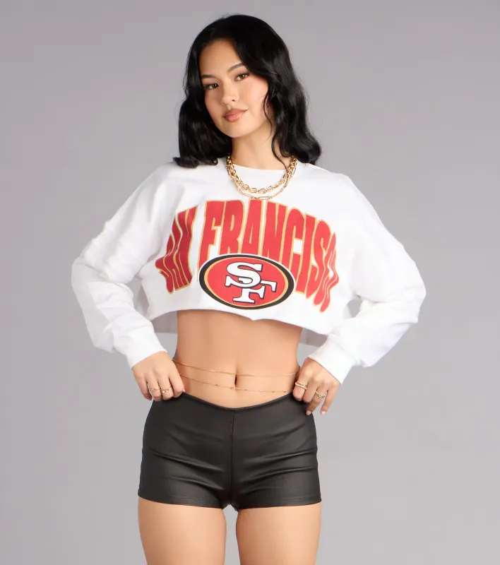 Ultra Game NFL San Francisco 49ers Crop Sweatshirt sold by Windsor