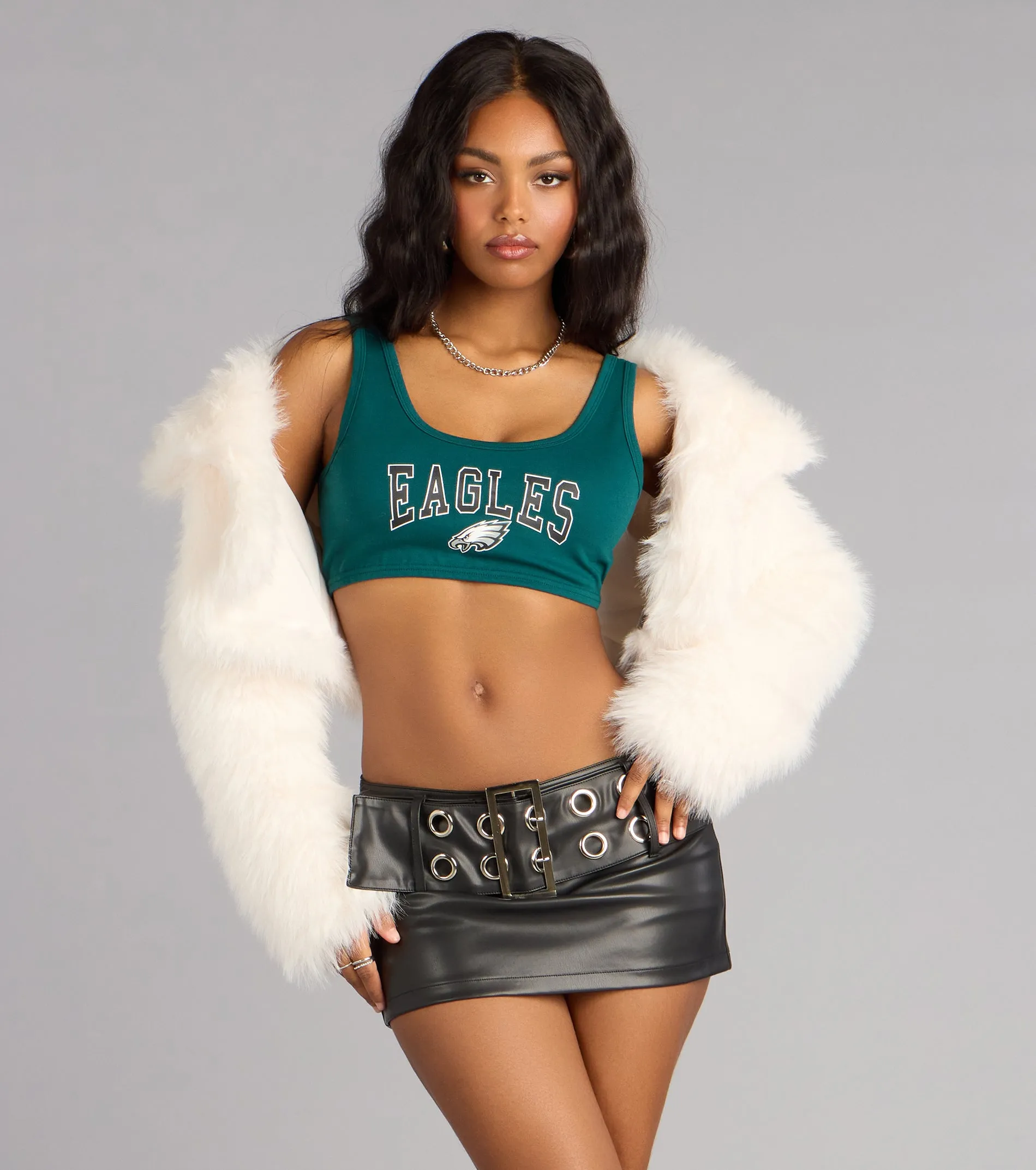 Ultra Game NFL Philadelphia Eagles Crop Tank Top sold by Windsor
